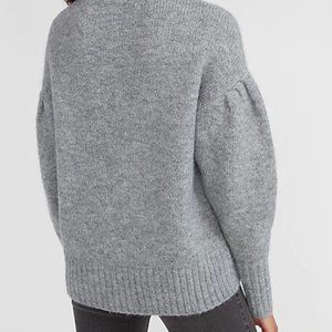 Express X You Chunky Turtleneck Sweater charcoal heather Grey